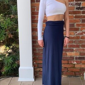 Navy maxi skirt